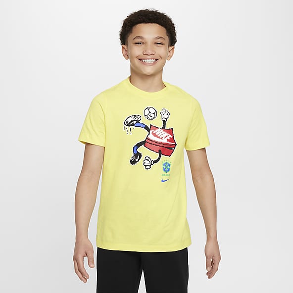 Kids Yellow Tops T Shirts. Nike